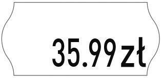 Etykiety cenowe w rolce do metkownicy_ jednorzędowej Meto, 26x12 mm, białe opakowanie 6 rolek M30014350