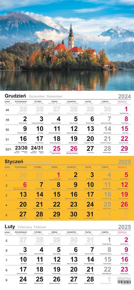 Kalendarz trójdzielny(H)2025 Michalczyk i Prokop T-106T-10