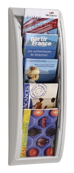 Wieszak na prospekty AVENA jasnoszary A5 5 przegródek SALE