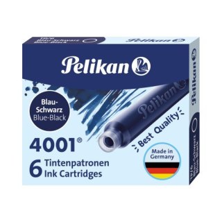 Naboje do piór, krótkie niebiesko-czarne 100435989 PELIKAN