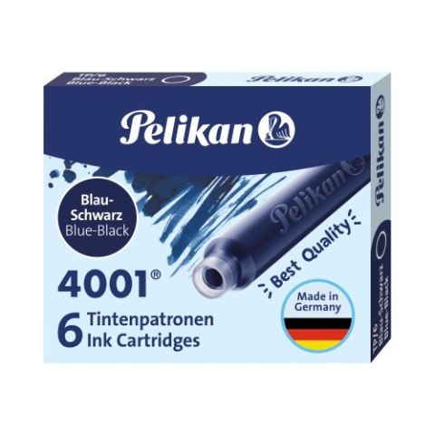 Naboje do piór, krótkie niebiesko-czarne 100435989 PELIKAN