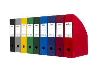 Pojemnik na czasopisma DOTTS A4 7cm granatowy PCV (SD-35-02) SE-DOT-35-02