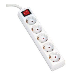 Listwa zasilająca z 5 gniazdami 1,5 m biała OMEGA OL5G15W SALE
