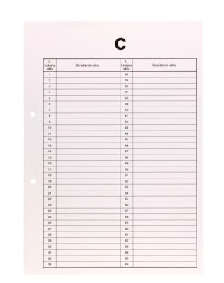 Przekładki do akt osobowych C BIURFOL DRU-055C