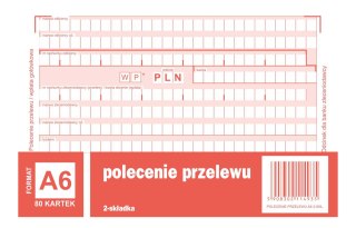 Polecenie przelewu, (1+1) A6 80kartek, 10-449-5M DOTTS
