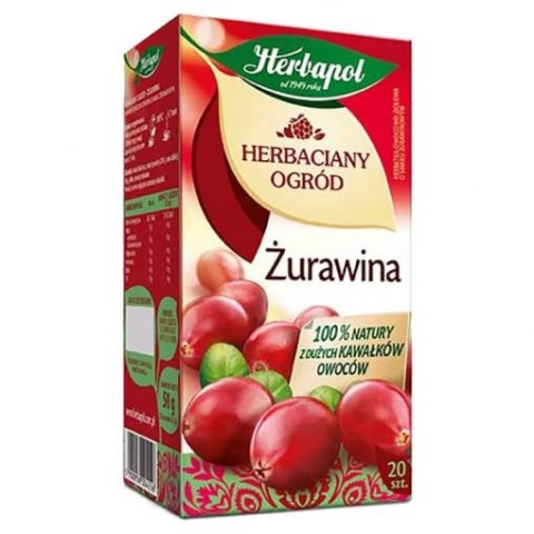 Herbata HERBAPOL HERBACIANY OGRÓD Żurawina (20 saszetek)