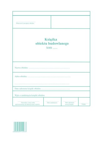 Książka obiektu budowlanego, A4 zeszyt, 10-604-1N DOTTS