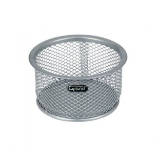 Pojemnik na spinacze srebrny metalowy siatka GRAND GR-010S 120-1120