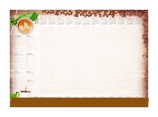 Terminarz -Planer A2 z listwą 2025 Kawa Michalczyk i Prokop T-1-A2-2 kalendarz biuwar