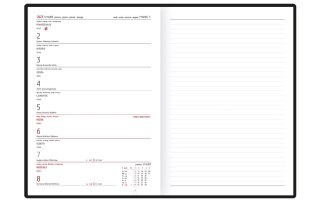 Kalendarz B-5 NOTE książkowy (NT2), 02 - granat gratta / wstawka 2023 TELEGRAPH