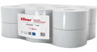 Papier toaletowy CLIVER JUMBO (12 rolek) 1W biały T 130/1 6057