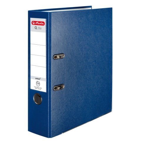 Segregator Q.FILE A4, 8 cm, PP niebieski 300003084 HERLITZ