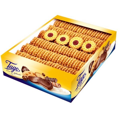 Ciastka Słoneczniki TAGO dekorowane z polewą czekoladową 2,5kg luz