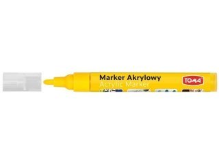 Marker akrylowy, fibrowa końcówka okrągła 2-5mm, żółty TO-402 Toma