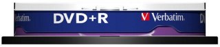 Płyta DVD+R VERBATIM CAKE (10) 4.7GB x16 Matt Silver 43498