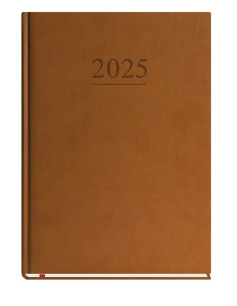 Terminarz Klasyczny B5 2025 - ciemno brązowy Michalczyk i Prokop T-221V-S2 kalendarz 1 strona 1 tydzień + strona na notatki