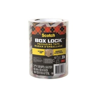 Taśma pakowa Scotch® Box Lock™, transparentna, 48mm x 50m, 3 rolki/opakowanie 7100262924