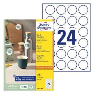 Etykiety okrągłe L3415-100 Q40 100 ark. Avery Zweckform