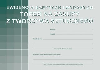 S-200-3 Ewidencja nabytych i wydanych toreb na zakupy z tworzyw sztucznych A5 MICHALCZYK I PROKOP