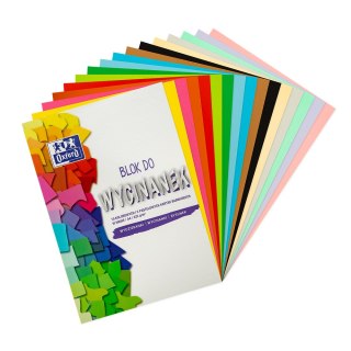 Blok papierów kolorowych i wycinanka OXFORD A4 10+5K 100G 400166084