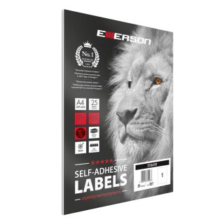 Etykiety A4 210x297 opakowanie 25 arkuszy biała 027 EMERSON