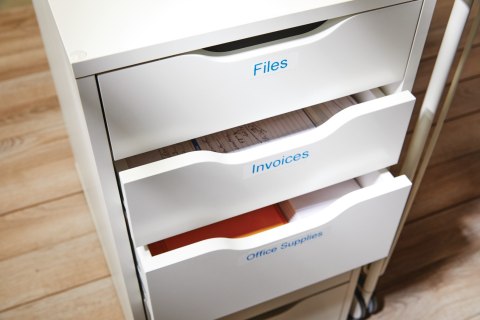 Taśma DYMO D1 - 12 mm x 7 m, niebieski / biały S0720540 do drukarek etykiet SALE