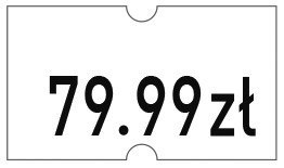 Etykiety cenowe w rolce do metkownicy jednorzędowej Meto 21x12 mm, białe opakowanie 6 rolek M30014356