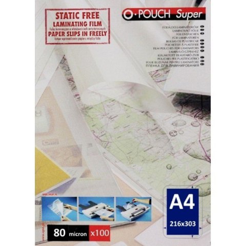 Folia do laminacji PouchSuper A4 80mic (100) OPUS