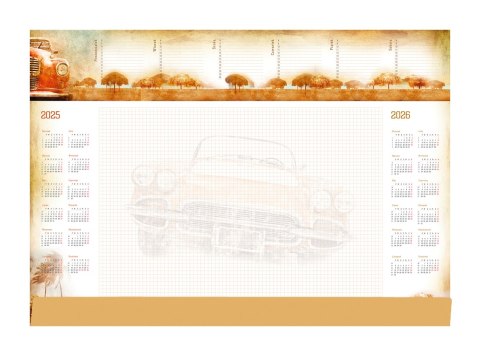 Terminarz -Planer A2 z listwą 2025 Auto Michalczyk i Prokop T-1-A2-6 kalendarz biuwar