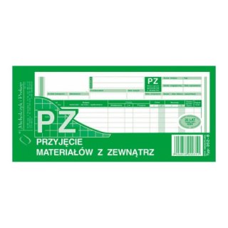 352-8 PZ przyjęcie materiałów z zewnątrz, 1/3 A4 80 kartek, MICHALCZYK&PROKOP