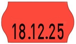 Etykiety cenowe w rolce do metkownicy jednorzędowej Meto 22x12 mm, czerwone opakowanie 6 rolek M30014355