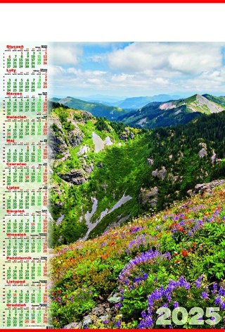 Kalendarz Plakatowy B-1, P07 - GÓRY 2025 TELEGRAPH