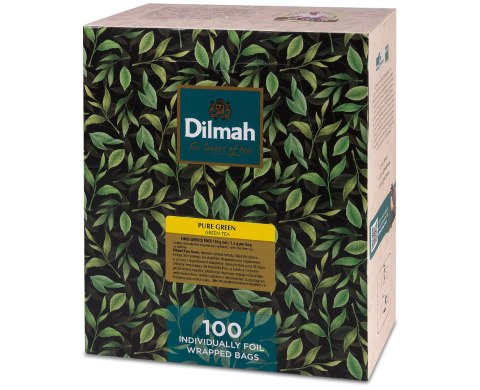 Herbata DILMAH PURE GREEN TEA 100 kopert x1,5g zielona