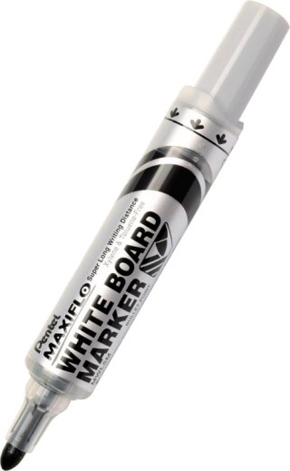 Marker do tablic suchościeralny gruby Maxiflo Pentel MWL5W czarny MWL5W-AX suchościeralny