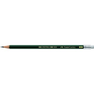 Ołówek CASTELL 9000/B Z GUMKĄ Faber-Castell 119201 FC SALE