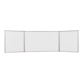 Tablica tryptyk MEMOBE suchościeralna magnetyczna biała, rama aluminiowa Prestige, 170x100 cm MTR170100.27.05.51