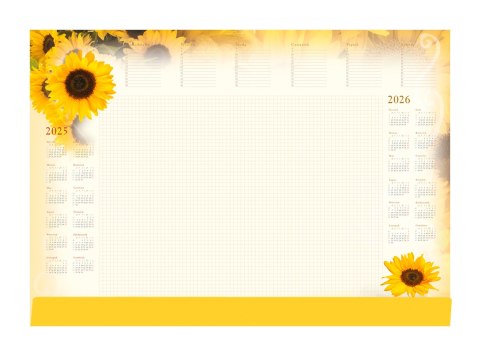 Terminarz -Planer A2 z listwą 2025 Słoneczniki Michalczyk i Prokop T-1-A2-5 kalendarz biuwar