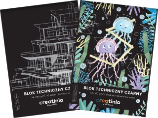 Blok techniczny Top 2000 Creatinio A4 10 kartek 160 g czarny 400176681