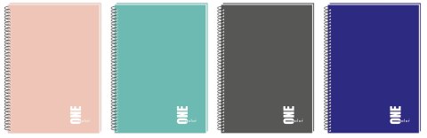 Kołozeszyt A5 80 kartek kratka z perforacją ONE COLOR Interdruk KOŁOZA580MOC