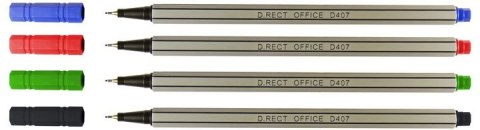 Cienkopis D407 czerwony105242 LEVIATAN