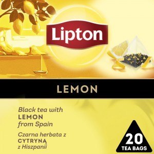 Herbata LIPTON PIRAMID LEMON cytryna (20 saszetek) czarna