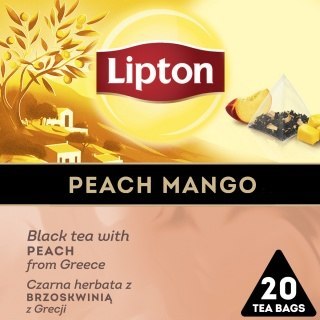 Herbata LIPTON PIRAMID PEACH Mango Brzoskwinia 20t czarna