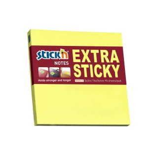 Notes samoprzylepny EXTRA STICKY 76x76 żółty neon 90 kart. 21670 MAPED
