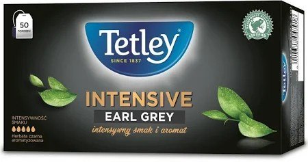 Herbata TETLEY INTENSIVE EARL GREY czarna 50 saszetek z zawieszką