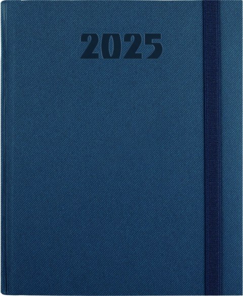 Kalendarz B-6 PLUS książkowy (U4), 05 - granat teksas / gumka 2025 TELEGRAPH