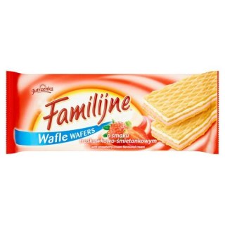Wafle FAMILIJNE Truskawkowo-śmietankowym 180g JUTRZENKA