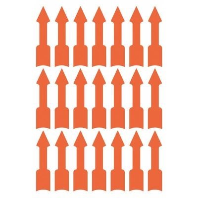 Etykiety informacyjne trwałe, strzałki, 63 etyk./op., 33 x 9 mm, czerwony odblaskowy, AVERY ZWECKFORM, 3008