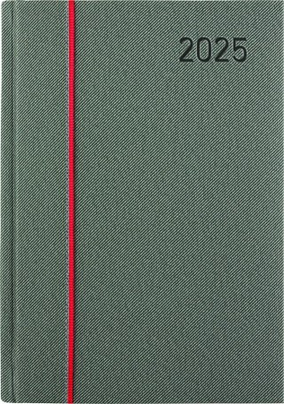 Kalendarz B-5 CLASSIC książkowy (C2), 14 - szary fabric / wstawka tekstylna 2025 TELEGRAPH