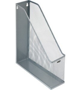 Pojemnik na czasopisma srebrny metalowy siatka GRAND 120-1124