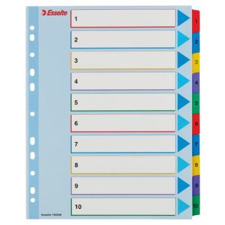 Przekładki kartonowe MYLAR A4 MAXI 1-10 ESSELTE 100208